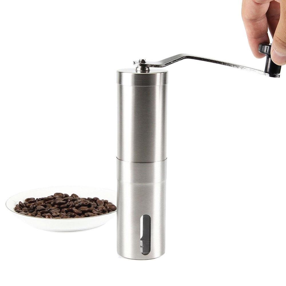 Buy Coffee Bean Grinder - Stainless Steel Ceramic Burr Manual Hand Crank Nut Mill discounted | Products On Sale Australia