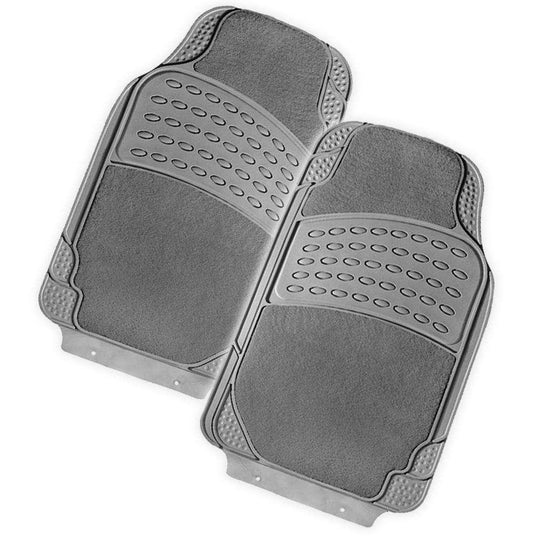 Buy Colossus 2 Piece Rubber/Carpet Car Mat Grey discounted | Products On Sale Australia