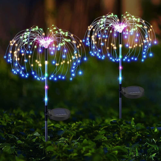 Buy Colourful Fireworks 120 LED Fairy String Lights Starburst Solar Xmas Garden Night Lamp Hot NEW discounted | Products On Sale Australia