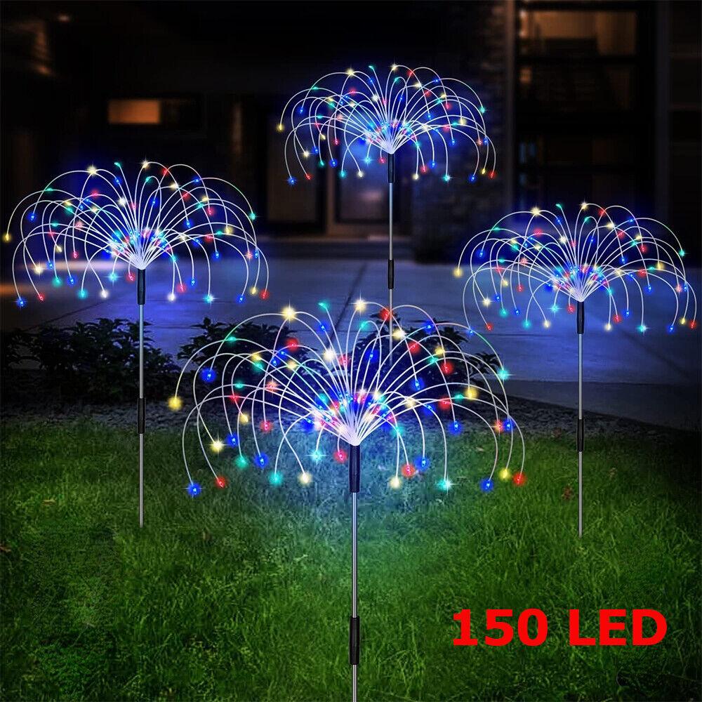 Buy Colourful Fireworks 150 LED Fairy String Lights Starburst Solar Xmas Garden Night Lamp Hot NEW discounted | Products On Sale Australia