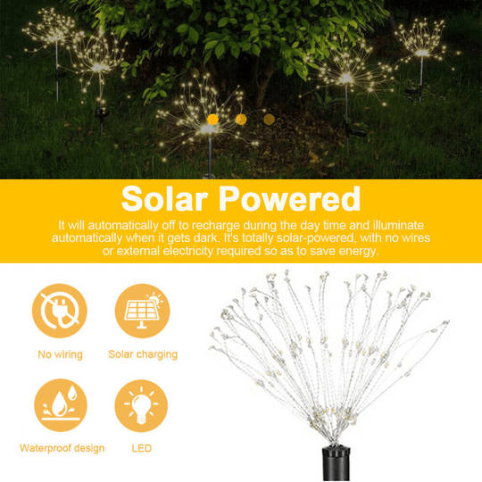 Buy Colourful Fireworks 150 LED Fairy String Lights Starburst Solar Xmas Garden Night Lamp Hot NEW discounted | Products On Sale Australia