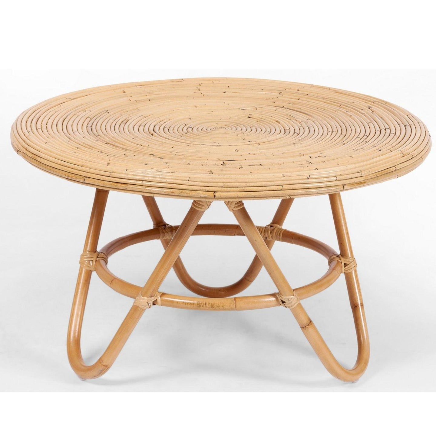 Buy Crocus Rattan Round Coffee Table 80cm - Natural discounted | Products On Sale Australia