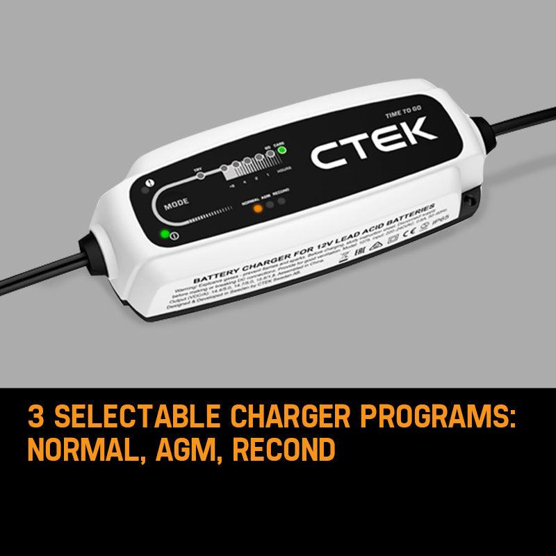 Buy CTEK CT5 TIME TO GO Smart Battery Charger Maintainer Car 4WD Motorcycle 12V 5A discounted | Products On Sale Australia