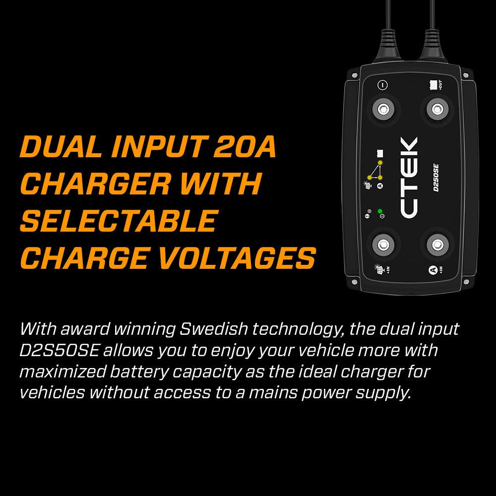 Buy CTEK D250SE Dual Input DC-DC 20A Smart Battery Charger, Power Bank discounted | Products On Sale Australia