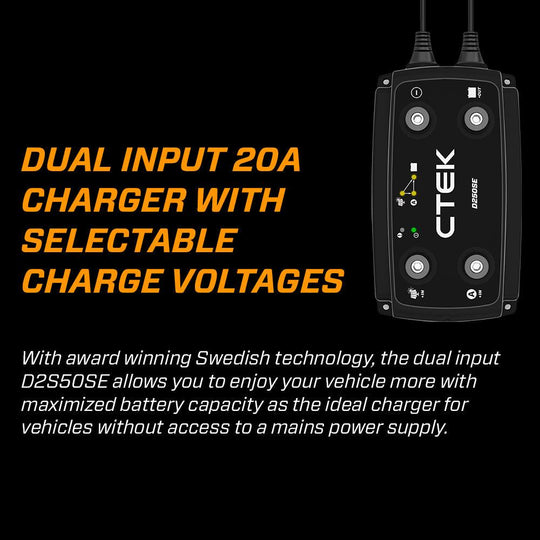 Buy CTEK D250SE Dual Input DC-DC 20A Smart Battery Charger, Power Bank discounted | Products On Sale Australia