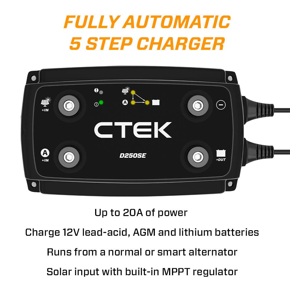 Buy CTEK D250SE Dual Input DC-DC 20A Smart Battery Charger, Power Bank discounted | Products On Sale Australia