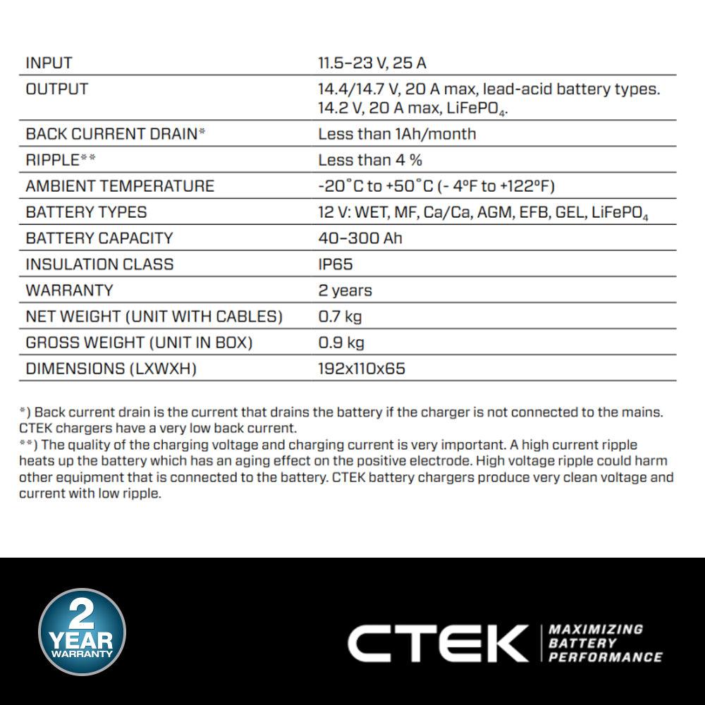 Buy CTEK D250SE Dual Input DC-DC 20A Smart Battery Charger, Power Bank discounted | Products On Sale Australia