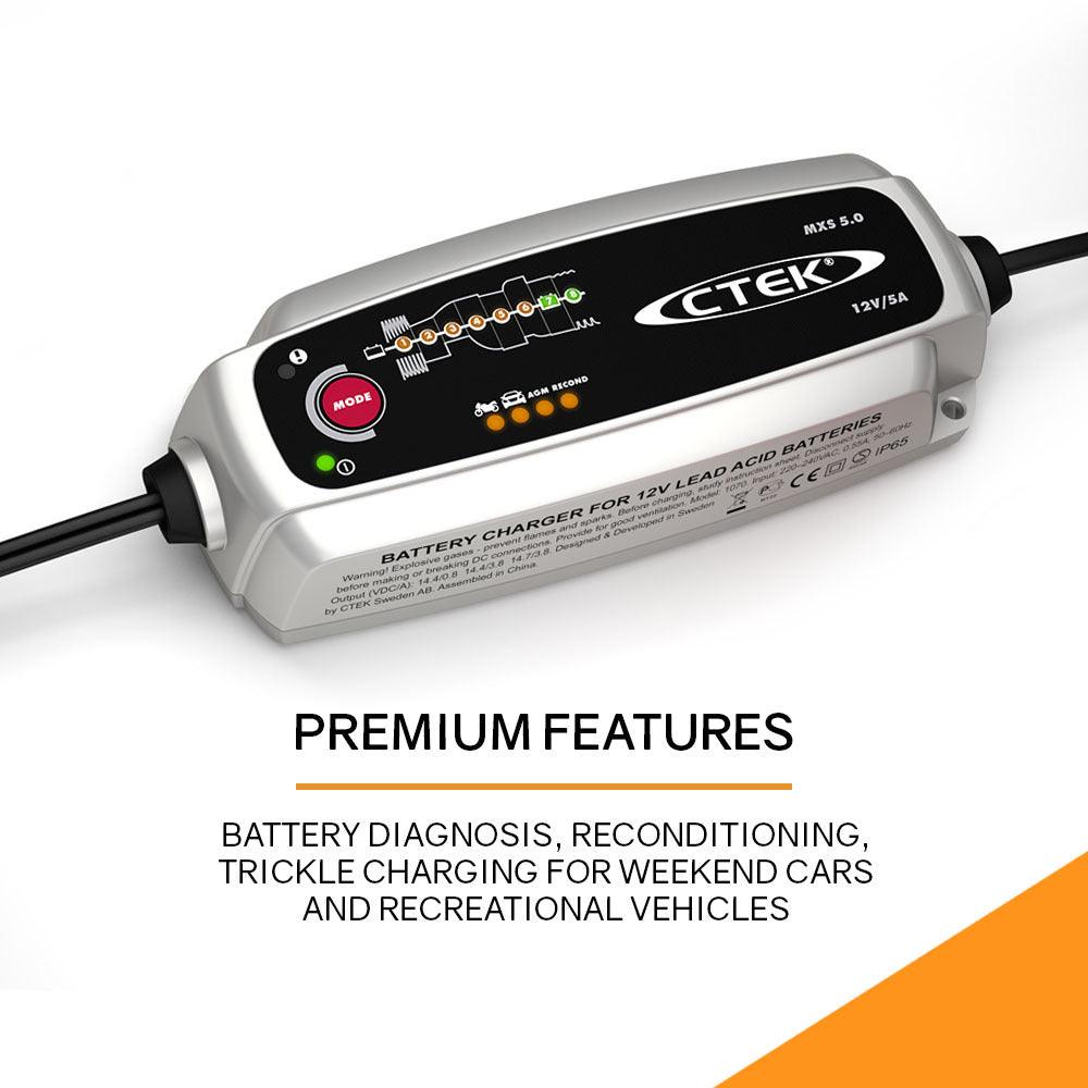 Buy CTEK MXS 5.0 12V 5 Amp Smart Battery Charger and Cooler Bag Combo discounted | Products On Sale Australia