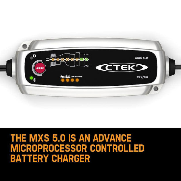 Buy CTEK MXS 5.0 12V 5Amp Smart Battery Charger Car Boat 4WD Caravan Bike Marine AGM discounted | Products On Sale Australia