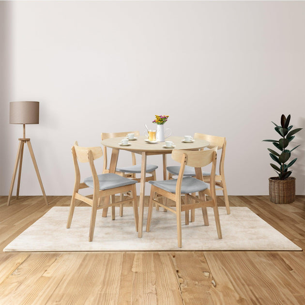 Cusco 100cm Round Dining Table Scandinavian Style Solid Rubberwood Natural Products On Sale Australia | Furniture > Dining Category