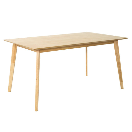 Buy Cusco 150cm Dining Table Scandinavian Style Solid Rubberwood Natural discounted | Products On Sale Australia