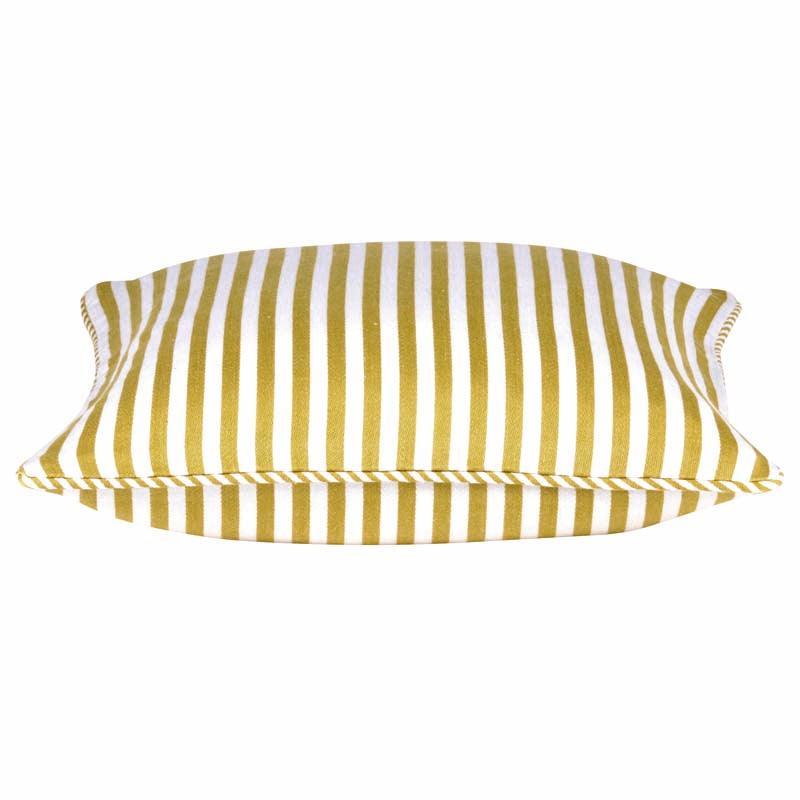 Buy Dandi Mustard Yellow & White Striped Cushion Cover 40x40cm discounted | Products On Sale Australia