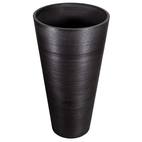 Buy Decorative Large Textured Round Black Planter 71cm discounted | Products On Sale Australia