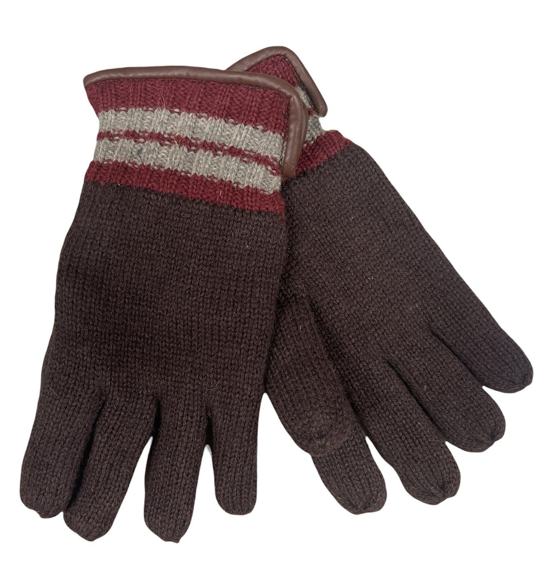 Buy DENTS Wool Gloves Winter w/ Warm Fleece Insulated Thermal Knitted - Brown discounted | Products On Sale Australia