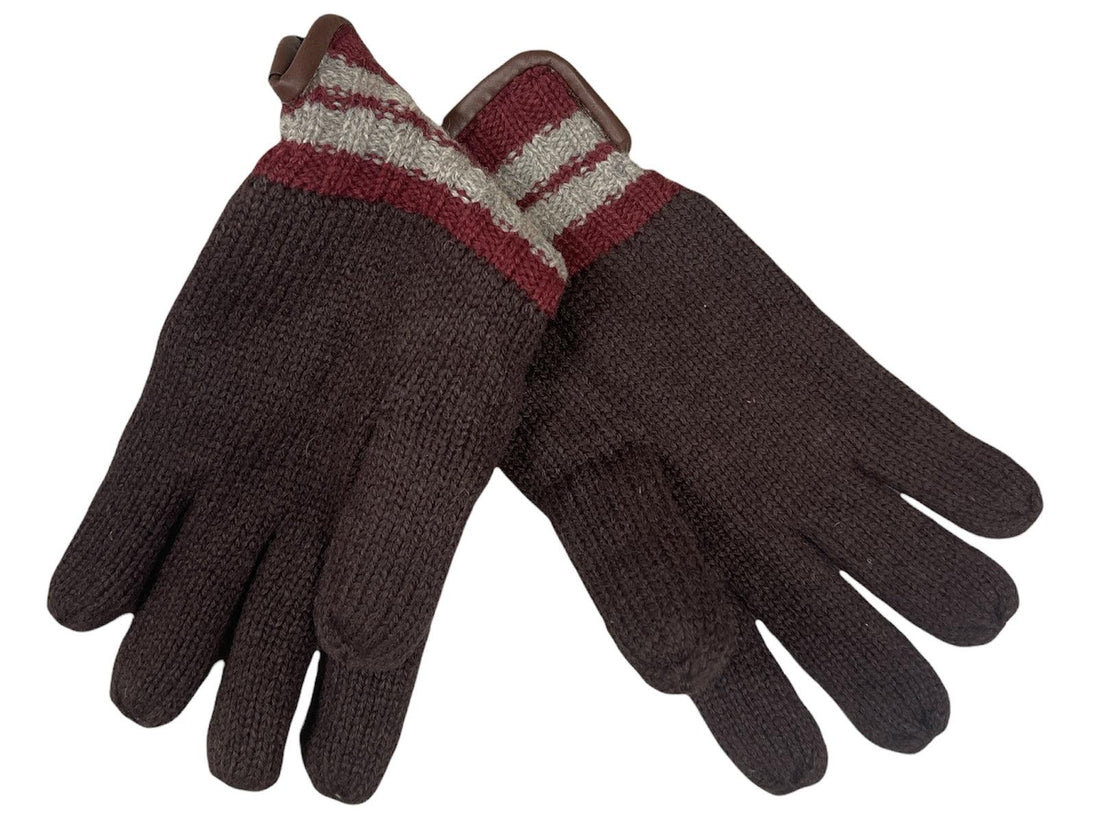 Buy DENTS Wool Gloves Winter w/ Warm Fleece Insulated Thermal Knitted - Brown discounted | Products On Sale Australia