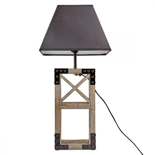 Buy Designer Wooden TABLE LAMP Modern Rustic Geo Industrial Retro Desk Light discounted | Products On Sale Australia