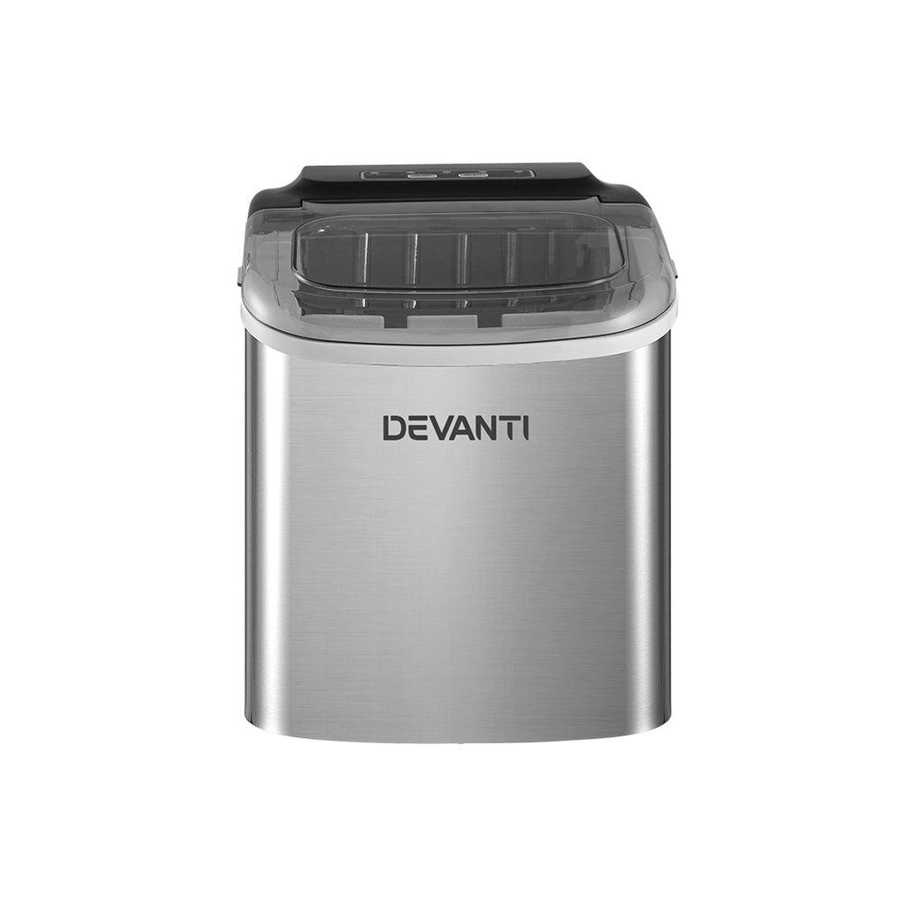 Buy Devanti 12kg Ice Maker Machine w/Self Cleaning Silver discounted | Products On Sale Australia