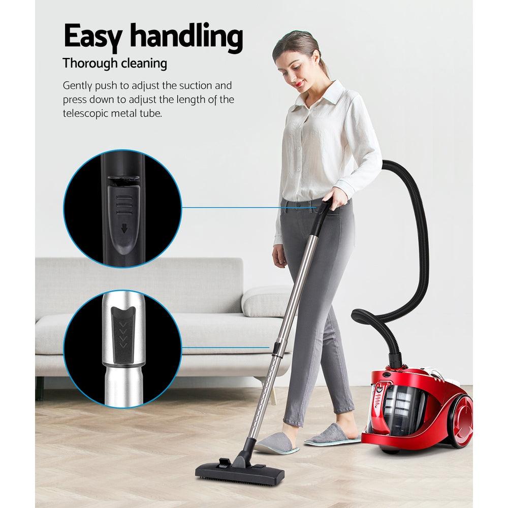 Buy Devanti 2200W Bagless Vacuum Cleaner Red discounted | Products On Sale Australia