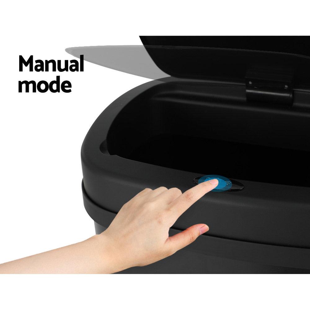 Buy Devanti 50L Sensor Bin Motion Rubbish Automatic Black discounted | Products On Sale Australia