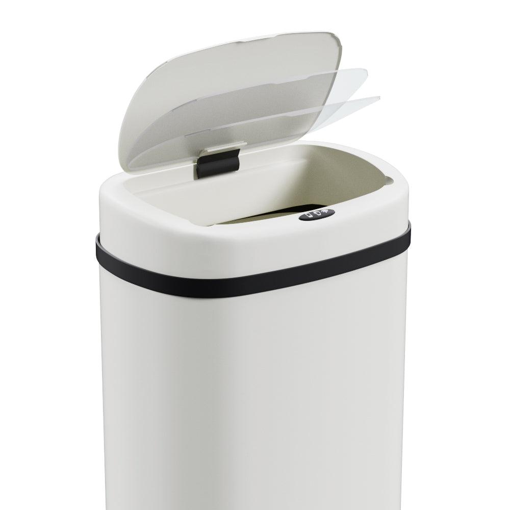 Buy Devanti 50L Sensor Bin Motion Rubbish Automatic White discounted | Products On Sale Australia