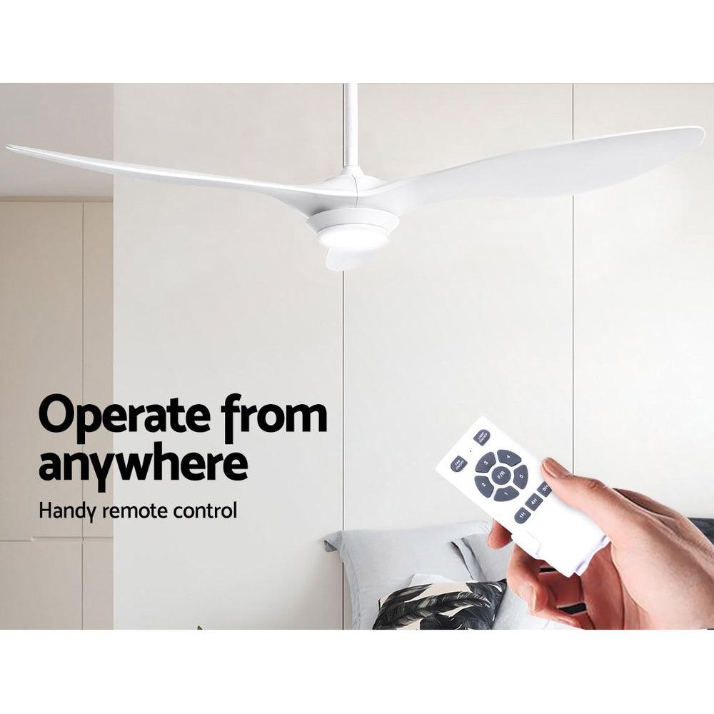 Buy Devanti 52'' Ceiling Fan DC Motor w/Light w/Remote - White discounted | Products On Sale Australia