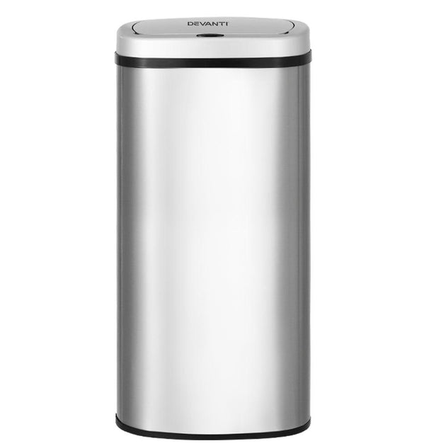 Buy Devanti 60L Sensor Bin Motion Rubbish Automatic Silver discounted | Products On Sale Australia