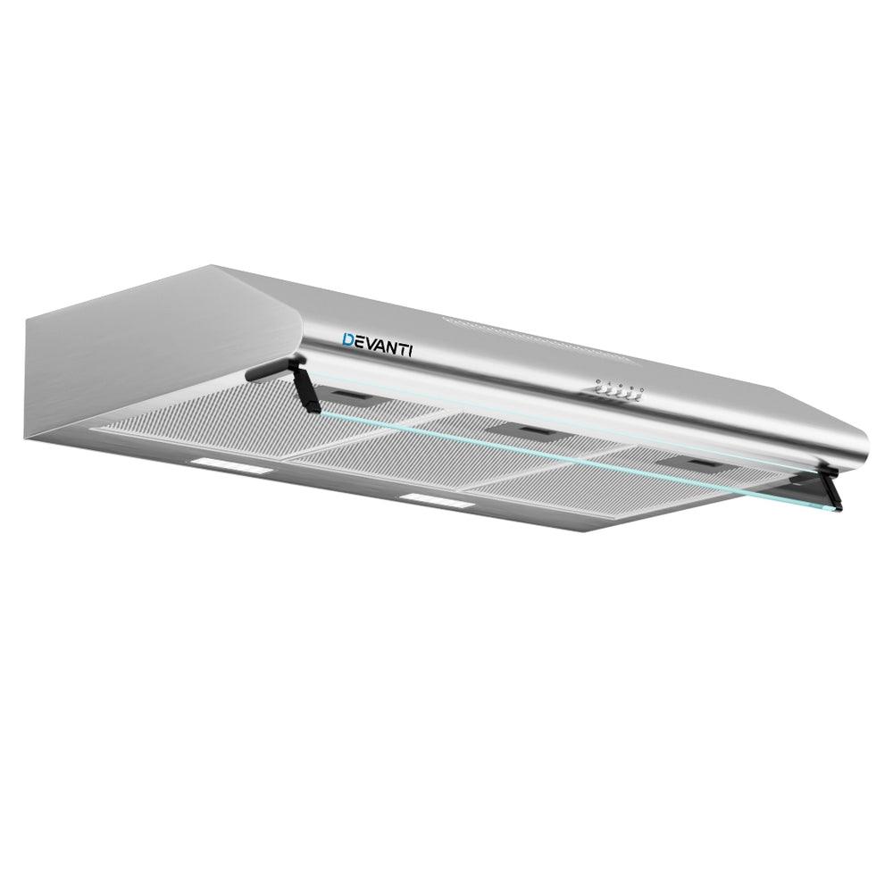 Buy Devanti 900mm Range Hood 90cm Rangehood Stainless Steel discounted | Products On Sale Australia