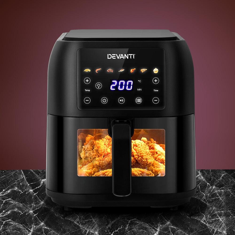 Buy Devanti Air Fryer 8L LCD Fryers discounted | Products On Sale Australia