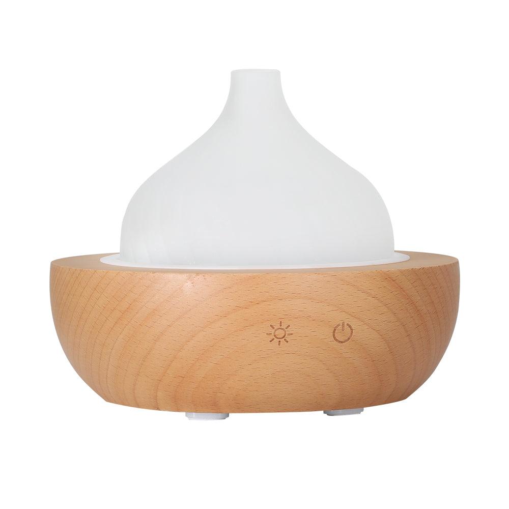 Buy Devanti Aroma Aromatherapy Diffuser LED Oil Ultrasonic Air Humidifier Glass Wood discounted | Products On Sale Australia