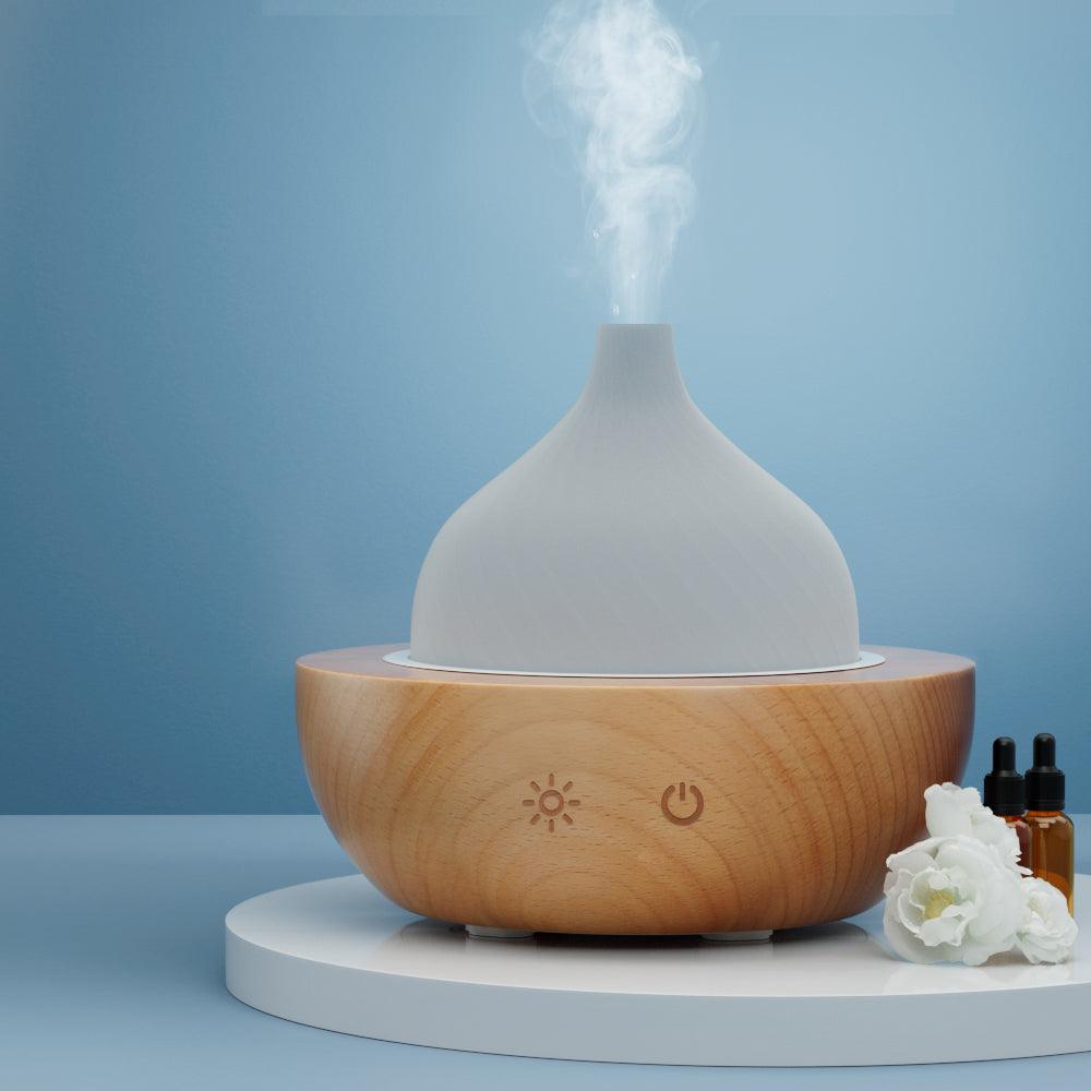 Buy Devanti Aroma Aromatherapy Diffuser LED Oil Ultrasonic Air Humidifier Glass Wood discounted | Products On Sale Australia