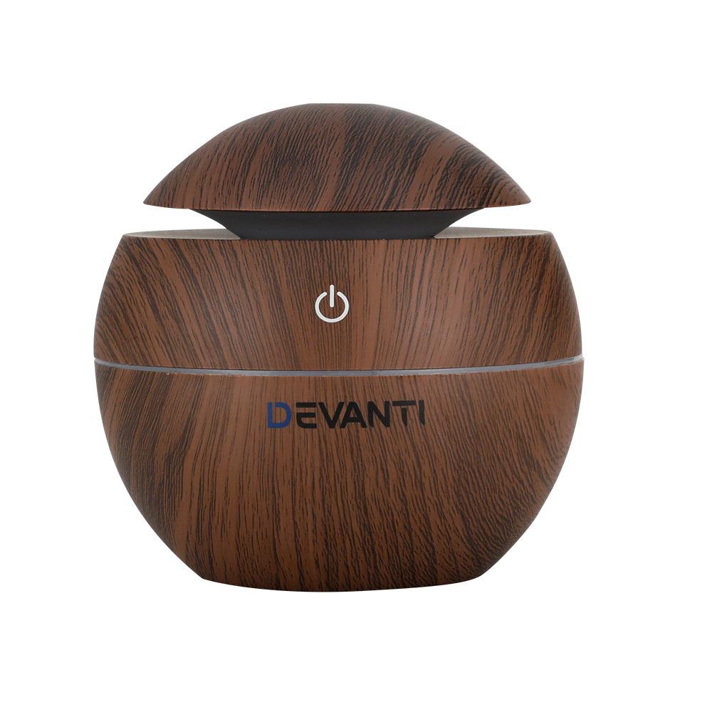 Buy Devanti Aroma Diffuser Aromatherapy Dark Wood 130ml discounted | Products On Sale Australia