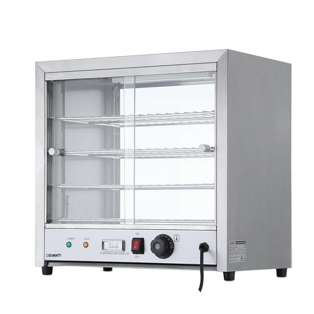 Buy Devanti Commercial Food Warmer Hot Display Showcase Cabinet 54cm discounted | Products On Sale Australia