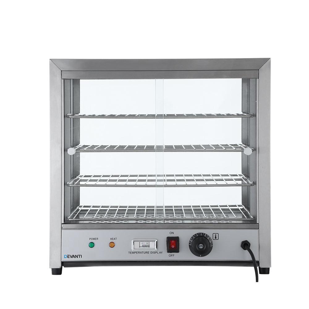 Buy Devanti Commercial Food Warmer Hot Display Showcase Cabinet 54cm discounted | Products On Sale Australia