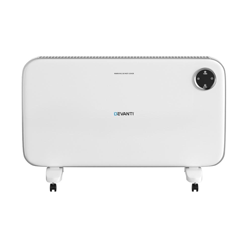 Buy Devanti Electric Convection Heater Panel White 2000W discounted | Products On Sale Australia