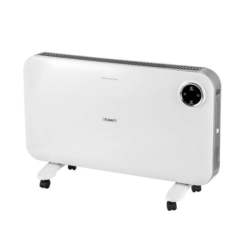 Buy Devanti Electric Convection Heater Panel White 2000W discounted | Products On Sale Australia