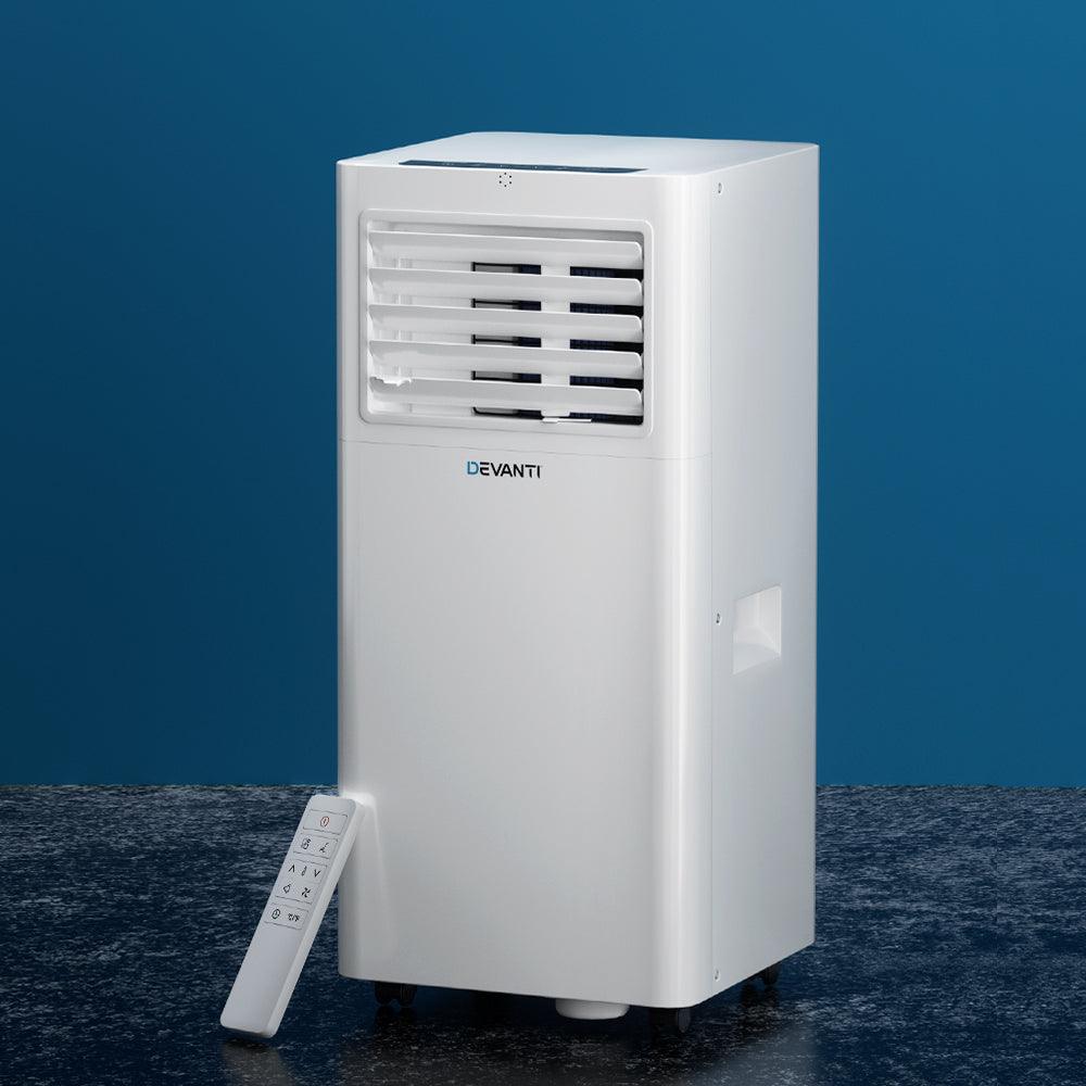 Buy Devanti Portable Air Conditioner 7000BTU Cooling Mobile Fan Cooler Dehumidifier discounted | Products On Sale Australia