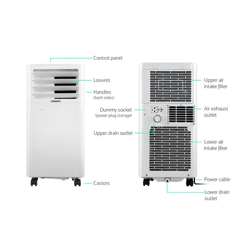 Buy Devanti Portable Air Conditioner 7000BTU discounted | Products On Sale Australia