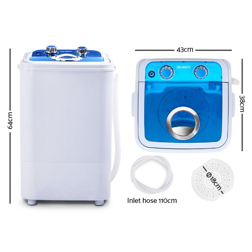 Buy Devanti Portable Washing Machine 4.6KG Blue discounted | Products On Sale Australia