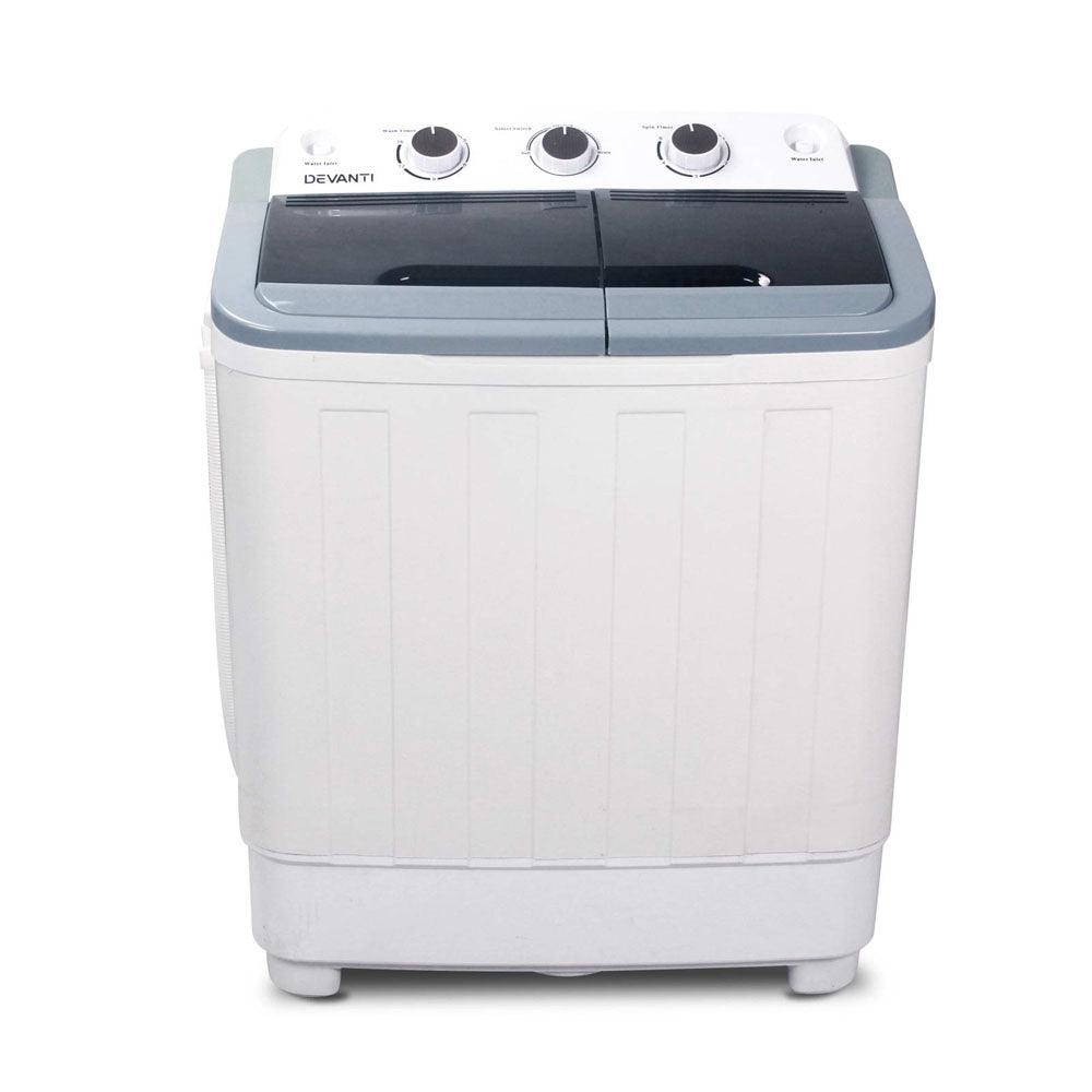 Buy Devanti Portable Washing Machine Twin Tub 5KG White discounted | Products On Sale Australia