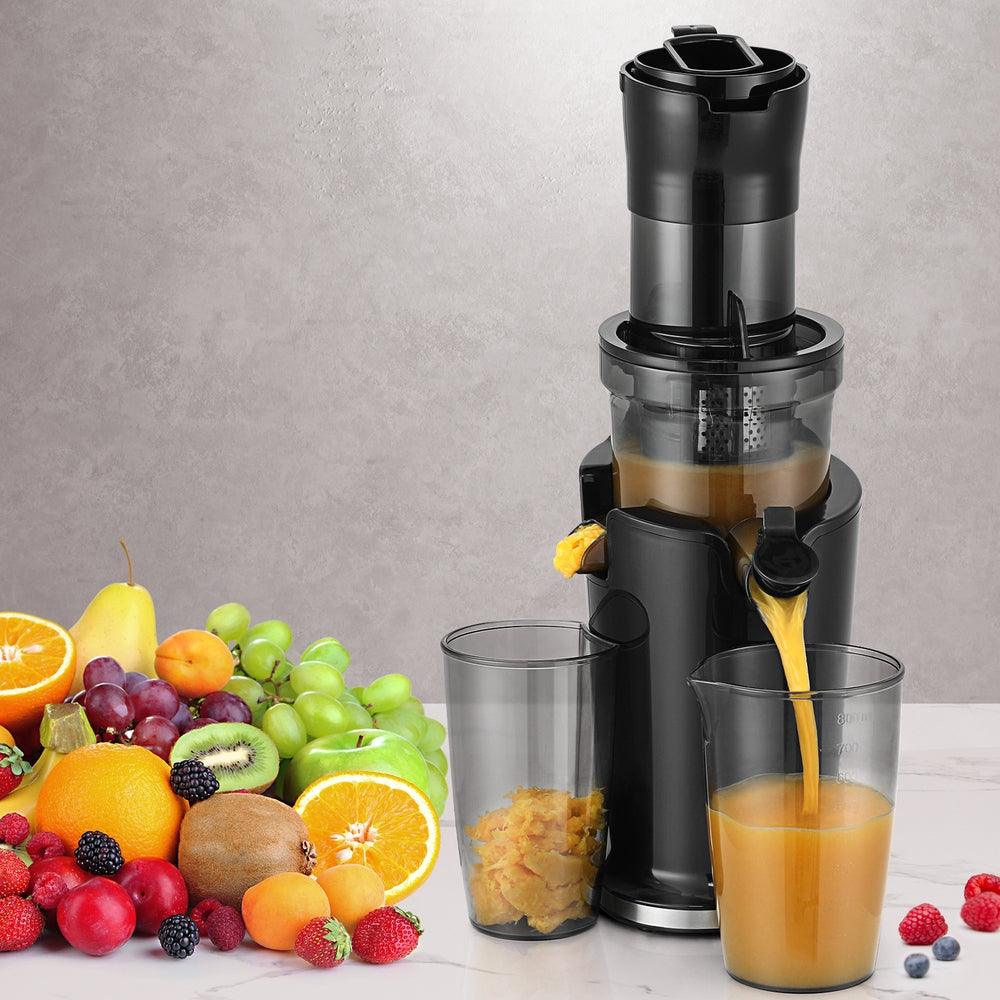 Buy Devanti Slow Juicer Cold Press Fruit Juice Extractor 200W Black discounted | Products On Sale Australia