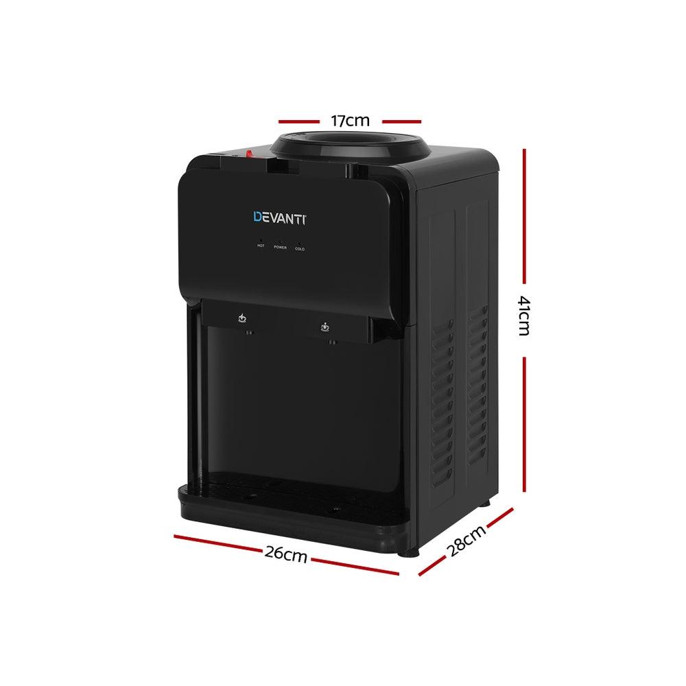 Buy Devanti Water Cooler Dispenser Bench Top Black discounted | Products On Sale Australia