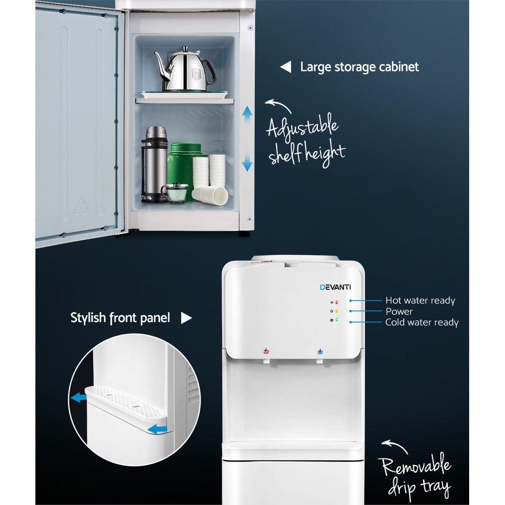 Buy Devanti Water Cooler Dispenser Stand 22L Bottle White discounted | Products On Sale Australia