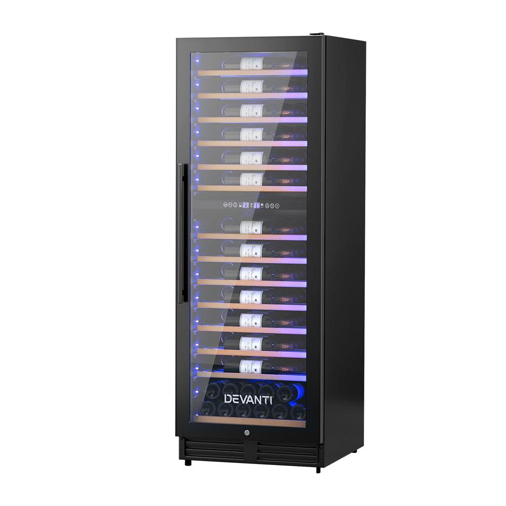 Buy Devanti Wine Cooler Fridge Dual Zone 128 Bottles discounted | Products On Sale Australia