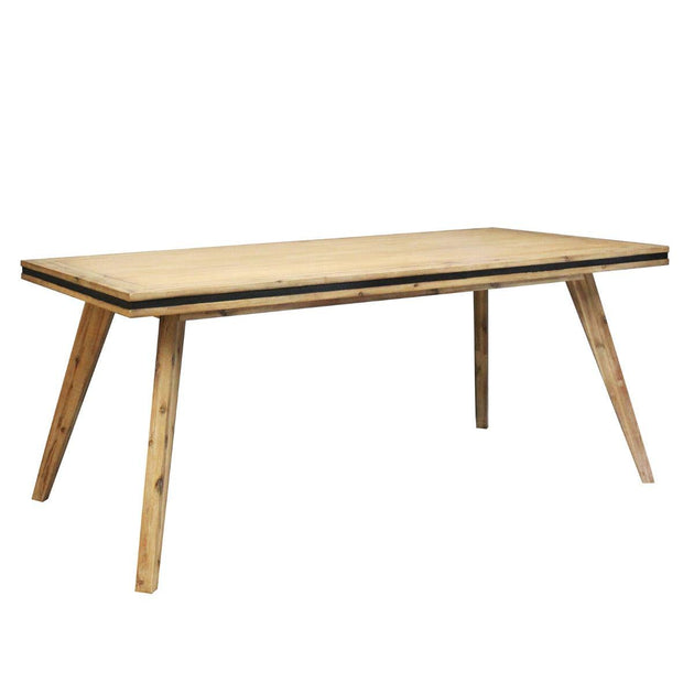 Dining Table 180cm Medium Size Solid Acacia Wooden Frame in Silver Brush Colour Products On Sale Australia | Furniture > Dining Category