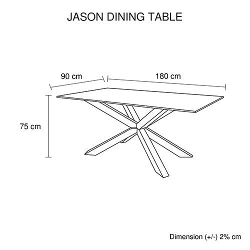 Buy Dining Table in Crisscross Shaped High Glossy Stainless Steel Base with 12mm Tempered Glass Top discounted | Products On Sale Australia