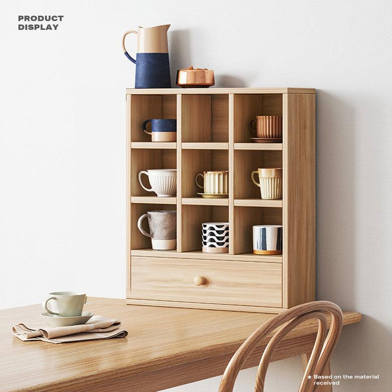 Buy DISPLAY STAND TEA CUP SHELFING FURNITURE CUBE CABINET W/ DRAWERS discounted | Products On Sale Australia