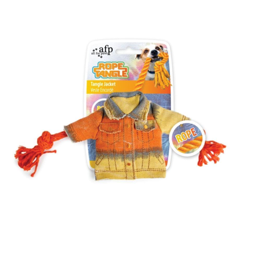 Buy Dog Chew Rope Squeak Jacket For Biting + Cleaning Puppy Teeth Play Toy AFP discounted | Products On Sale Australia