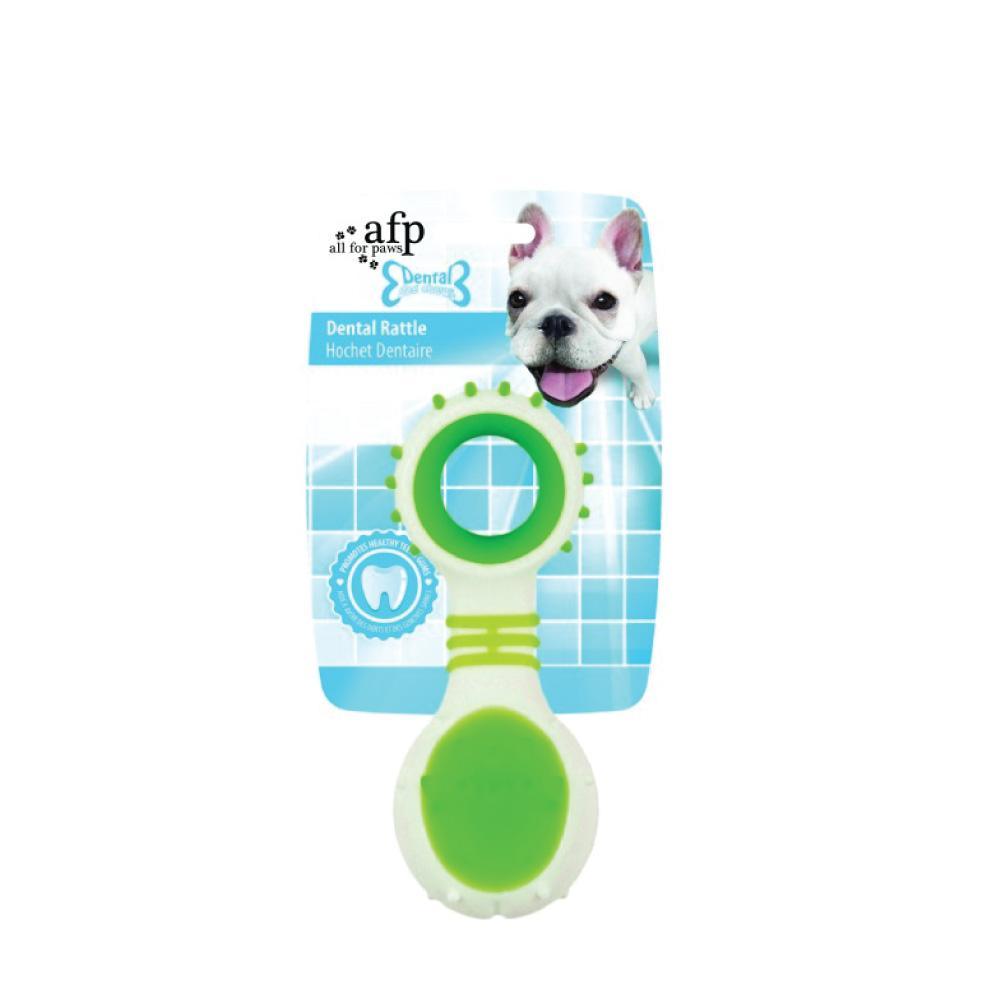 Buy Dog Dental Rattle - Green Puppy Teething + Cleaning Gums Rubber Ridges Chew discounted | Products On Sale Australia