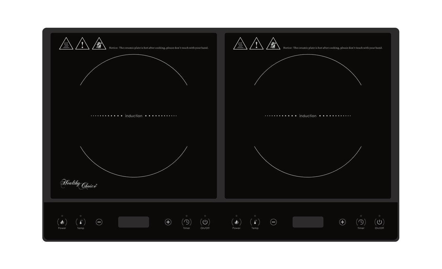 Buy Double Induction Cooker w/ 2 Plates, 240C, 1000- 1400W discounted | Products On Sale Australia