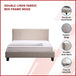 Buy Double Linen Fabric Bed Frame Beige discounted | Products On Sale Australia